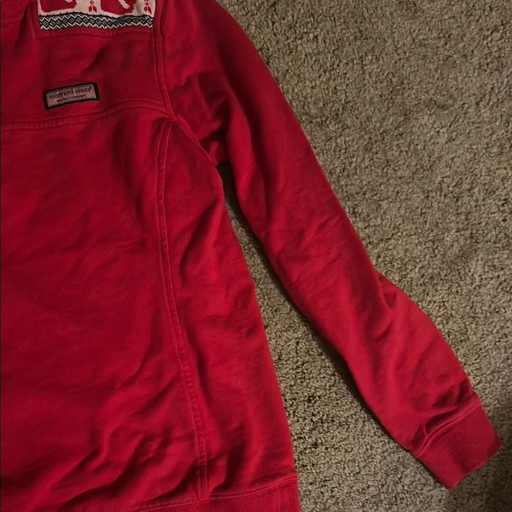 Vineyard Vines 1/4 quarter zip sweatshirt with sweater inset whale small s - Picture 9 of 17